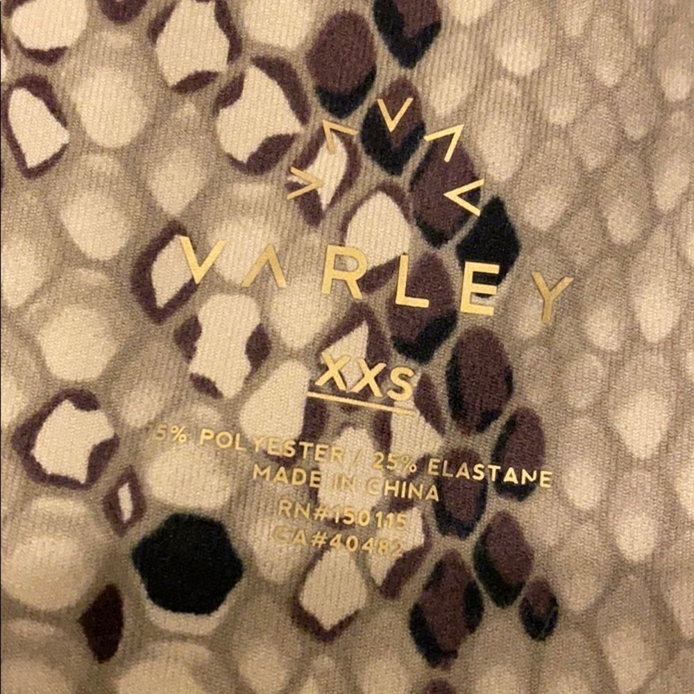 Varley Tan & Brown Python-like Century Leggings N… - image 4